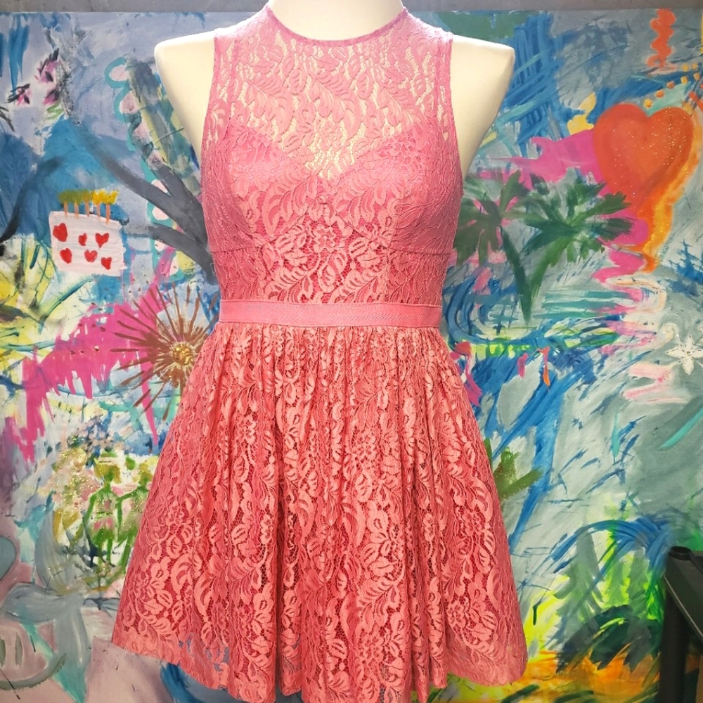 Tracy Reese Pink Lace Dress